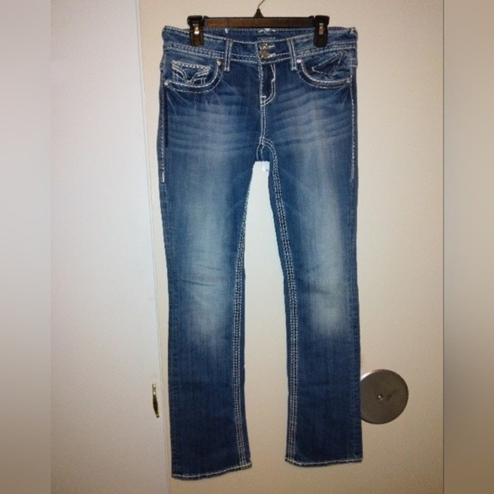 Vigoss The New York Slim Boot jeans size 5/6 flap pockets